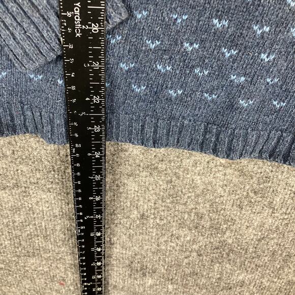 High Sierra Sweater Womens Size L Blue Multicolor V-Neck Fair Isle Knit Pullover - Picture 5 of 8